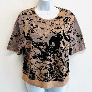 COS Modern Pattern Short Sleeve Sweater Top